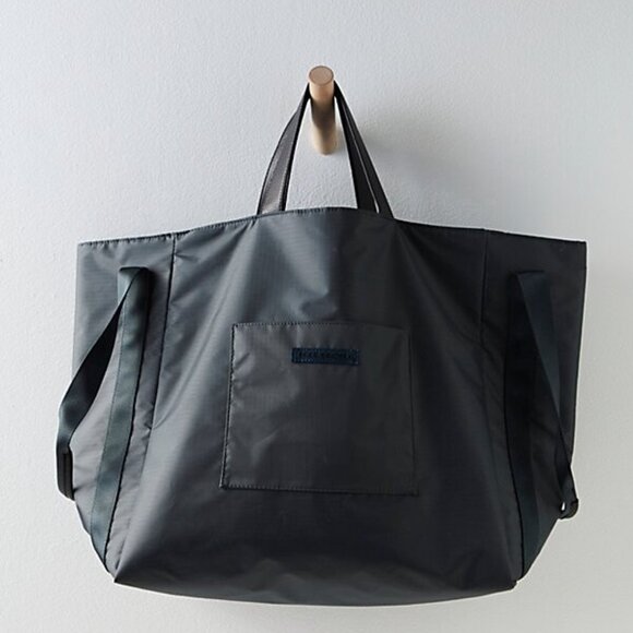 Free People Handbags - Free People Nwot Holms Recycled Reversible Nylon Tote In Midnight Blue